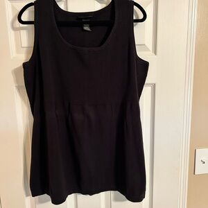 Women's Plus Black Sleeveless Sweater Vest